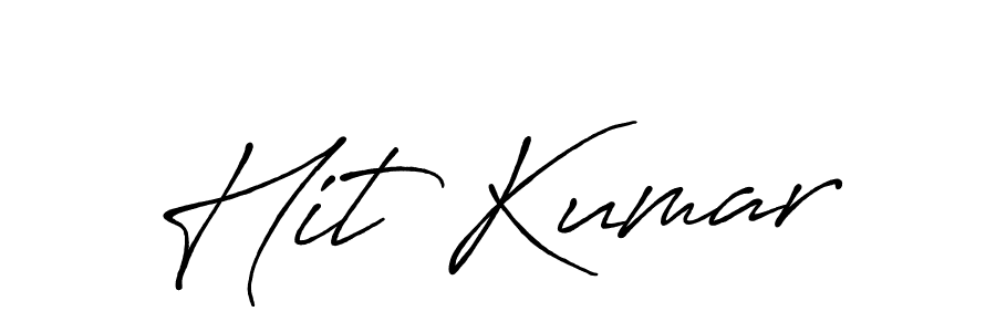 The best way (Antro_Vectra_Bolder) to make a short signature is to pick only two or three words in your name. The name Hit Kumar include a total of six letters. For converting this name. Hit Kumar signature style 7 images and pictures png