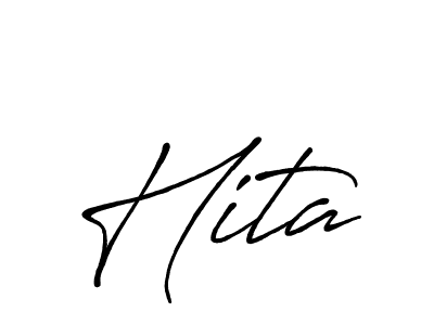 Similarly Antro_Vectra_Bolder is the best handwritten signature design. Signature creator online .You can use it as an online autograph creator for name Hita. Hita signature style 7 images and pictures png