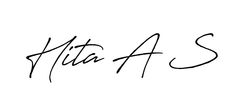 Make a beautiful signature design for name Hita A S. Use this online signature maker to create a handwritten signature for free. Hita A S signature style 7 images and pictures png