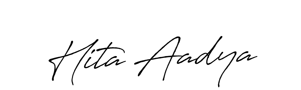 Also we have Hita Aadya name is the best signature style. Create professional handwritten signature collection using Antro_Vectra_Bolder autograph style. Hita Aadya signature style 7 images and pictures png
