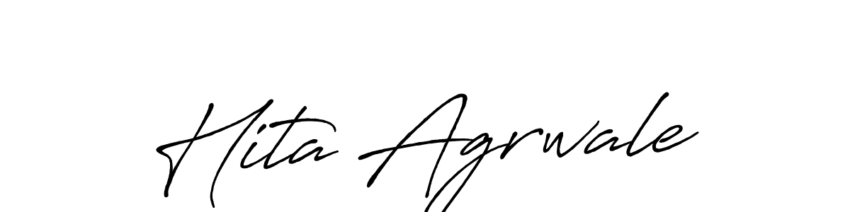 The best way (Antro_Vectra_Bolder) to make a short signature is to pick only two or three words in your name. The name Hita Agrwale include a total of six letters. For converting this name. Hita Agrwale signature style 7 images and pictures png
