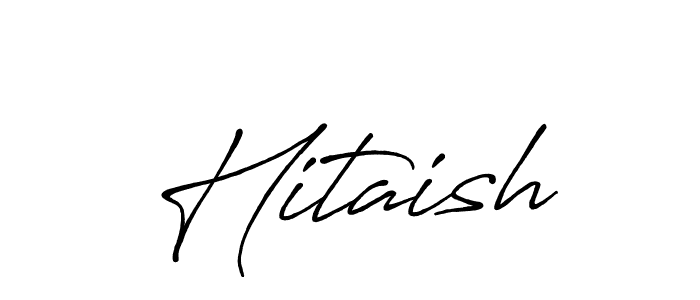 Use a signature maker to create a handwritten signature online. With this signature software, you can design (Antro_Vectra_Bolder) your own signature for name Hitaish. Hitaish signature style 7 images and pictures png