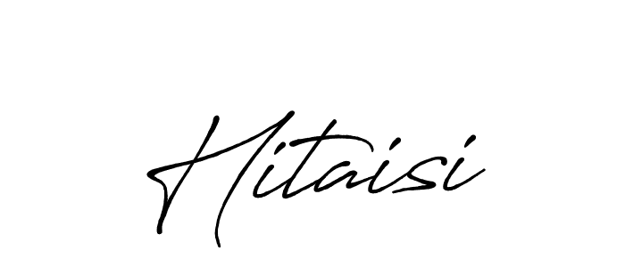 Use a signature maker to create a handwritten signature online. With this signature software, you can design (Antro_Vectra_Bolder) your own signature for name Hitaisi. Hitaisi signature style 7 images and pictures png