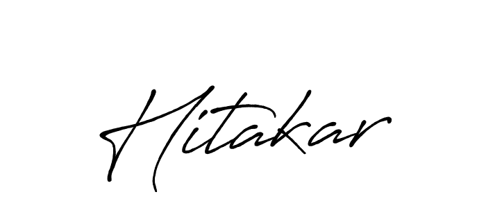 Use a signature maker to create a handwritten signature online. With this signature software, you can design (Antro_Vectra_Bolder) your own signature for name Hitakar. Hitakar signature style 7 images and pictures png