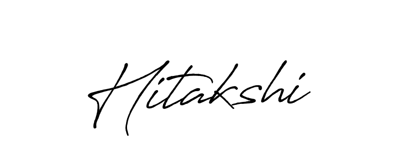 Create a beautiful signature design for name Hitakshi. With this signature (Antro_Vectra_Bolder) fonts, you can make a handwritten signature for free. Hitakshi signature style 7 images and pictures png