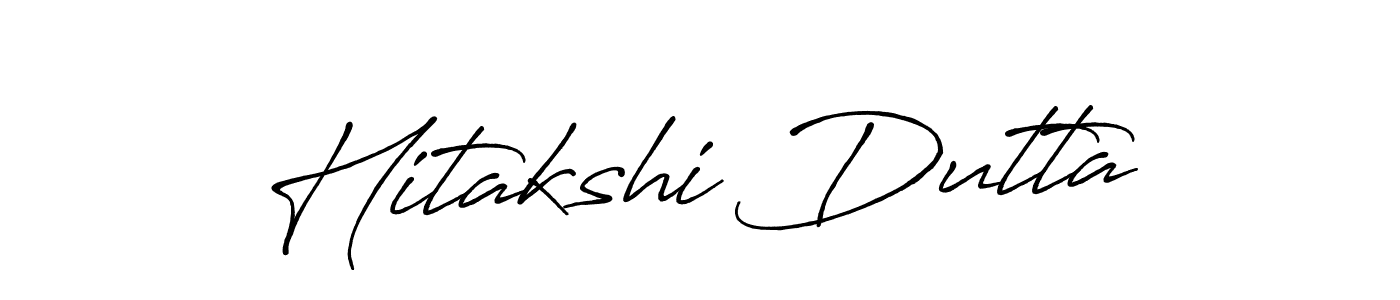 Make a beautiful signature design for name Hitakshi Dutta. With this signature (Antro_Vectra_Bolder) style, you can create a handwritten signature for free. Hitakshi Dutta signature style 7 images and pictures png