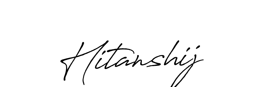 Similarly Antro_Vectra_Bolder is the best handwritten signature design. Signature creator online .You can use it as an online autograph creator for name Hitanshij. Hitanshij signature style 7 images and pictures png