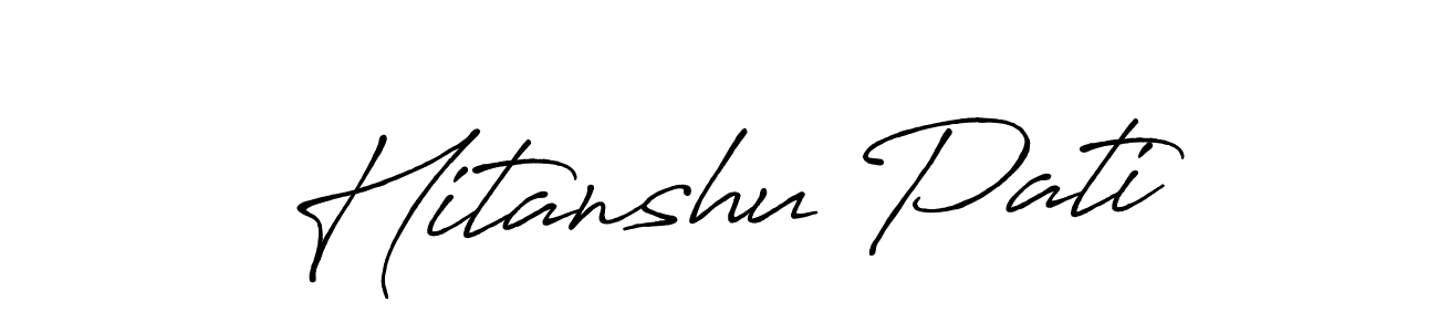 This is the best signature style for the Hitanshu Pati name. Also you like these signature font (Antro_Vectra_Bolder). Mix name signature. Hitanshu Pati signature style 7 images and pictures png