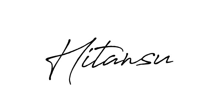 Design your own signature with our free online signature maker. With this signature software, you can create a handwritten (Antro_Vectra_Bolder) signature for name Hitansu. Hitansu signature style 7 images and pictures png