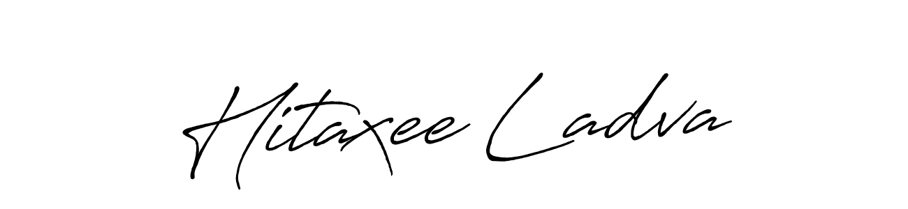 Create a beautiful signature design for name Hitaxee Ladva. With this signature (Antro_Vectra_Bolder) fonts, you can make a handwritten signature for free. Hitaxee Ladva signature style 7 images and pictures png