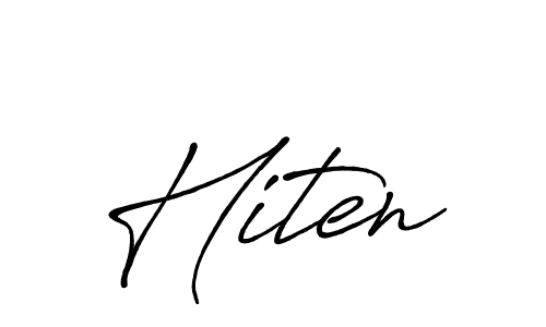 Create a beautiful signature design for name Hiten. With this signature (Antro_Vectra_Bolder) fonts, you can make a handwritten signature for free. Hiten signature style 7 images and pictures png