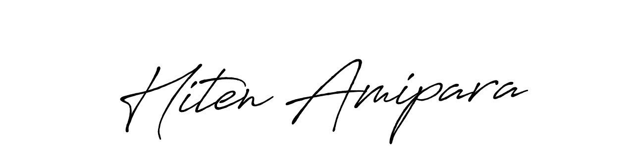 Also You can easily find your signature by using the search form. We will create Hiten Amipara name handwritten signature images for you free of cost using Antro_Vectra_Bolder sign style. Hiten Amipara signature style 7 images and pictures png