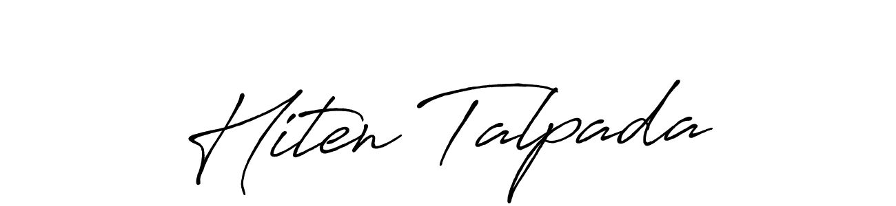 You can use this online signature creator to create a handwritten signature for the name Hiten Talpada. This is the best online autograph maker. Hiten Talpada signature style 7 images and pictures png