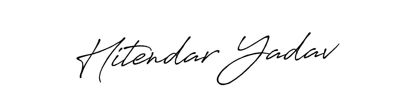 Hitendar Yadav stylish signature style. Best Handwritten Sign (Antro_Vectra_Bolder) for my name. Handwritten Signature Collection Ideas for my name Hitendar Yadav. Hitendar Yadav signature style 7 images and pictures png