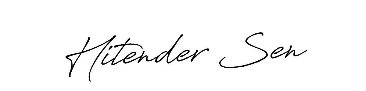 You can use this online signature creator to create a handwritten signature for the name Hitender Sen. This is the best online autograph maker. Hitender Sen signature style 7 images and pictures png