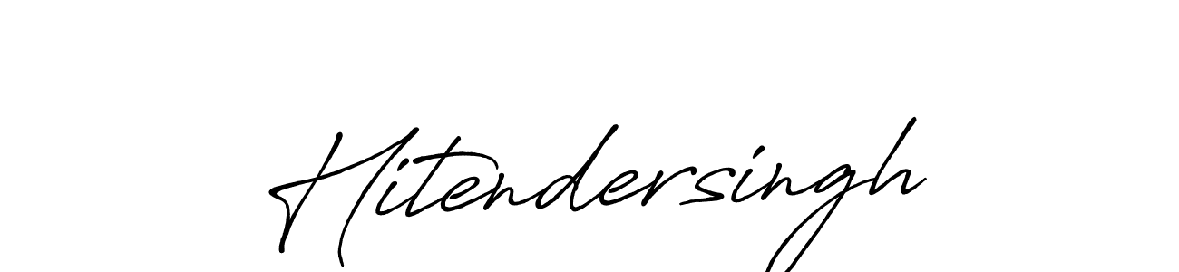 Also we have Hitendersingh name is the best signature style. Create professional handwritten signature collection using Antro_Vectra_Bolder autograph style. Hitendersingh signature style 7 images and pictures png