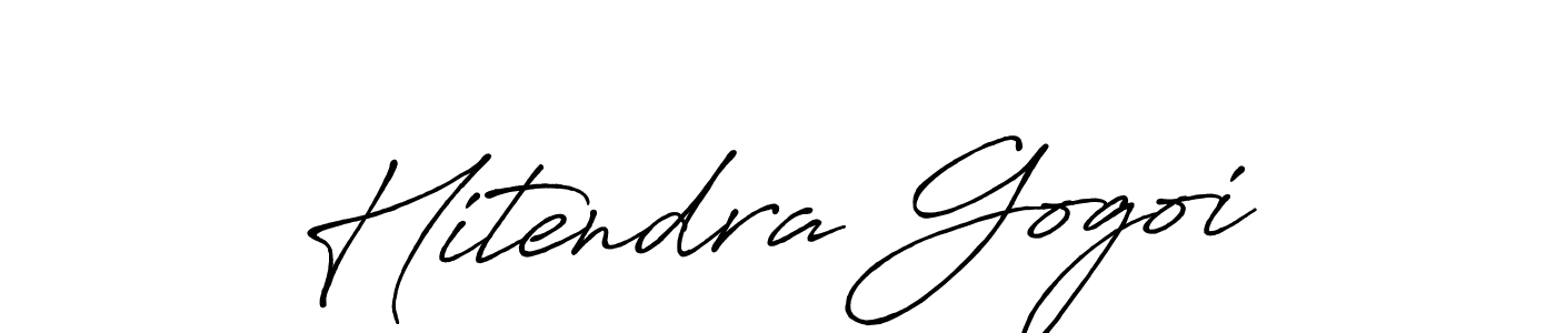 Make a beautiful signature design for name Hitendra Gogoi. With this signature (Antro_Vectra_Bolder) style, you can create a handwritten signature for free. Hitendra Gogoi signature style 7 images and pictures png