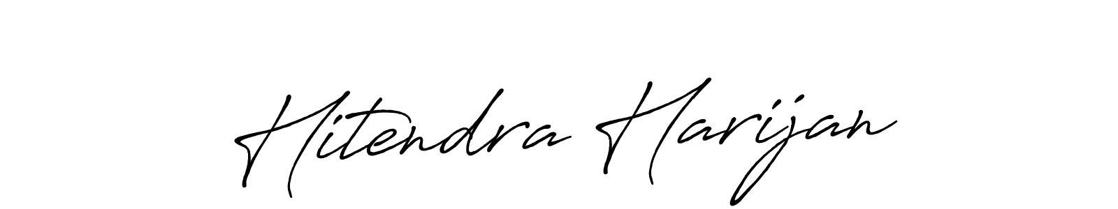 Also You can easily find your signature by using the search form. We will create Hitendra Harijan name handwritten signature images for you free of cost using Antro_Vectra_Bolder sign style. Hitendra Harijan signature style 7 images and pictures png