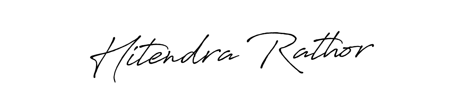 Also we have Hitendra Rathor name is the best signature style. Create professional handwritten signature collection using Antro_Vectra_Bolder autograph style. Hitendra Rathor signature style 7 images and pictures png