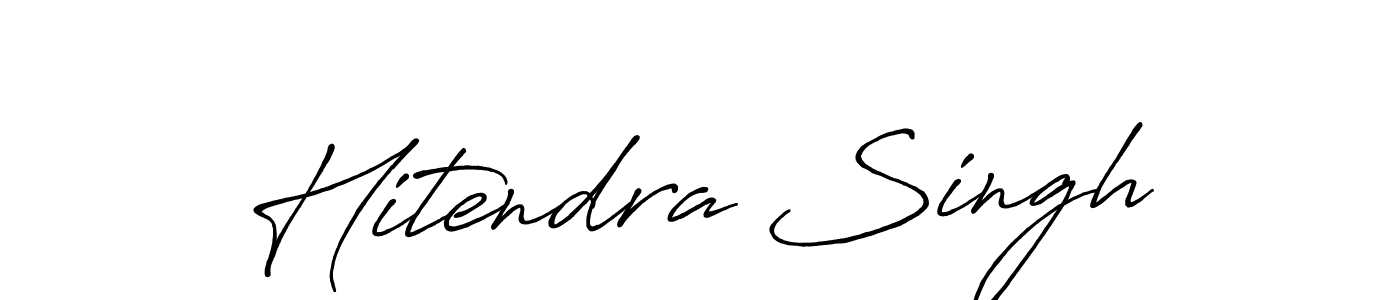 Make a beautiful signature design for name Hitendra Singh. With this signature (Antro_Vectra_Bolder) style, you can create a handwritten signature for free. Hitendra Singh signature style 7 images and pictures png