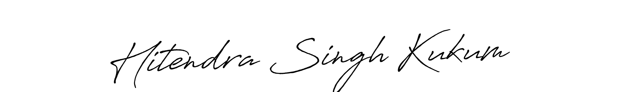 Also we have Hitendra Singh Kukum name is the best signature style. Create professional handwritten signature collection using Antro_Vectra_Bolder autograph style. Hitendra Singh Kukum signature style 7 images and pictures png