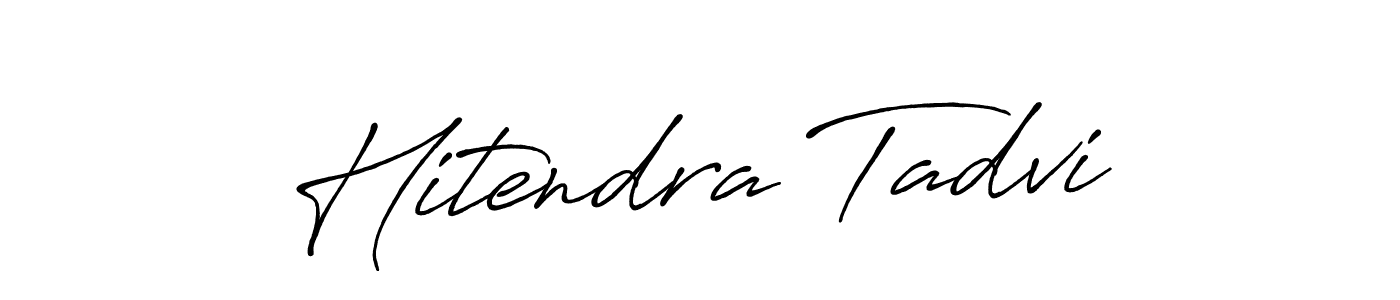 The best way (Antro_Vectra_Bolder) to make a short signature is to pick only two or three words in your name. The name Hitendra Tadvi include a total of six letters. For converting this name. Hitendra Tadvi signature style 7 images and pictures png