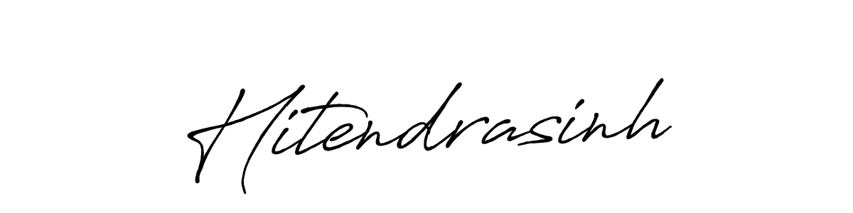 How to make Hitendrasinh name signature. Use Antro_Vectra_Bolder style for creating short signs online. This is the latest handwritten sign. Hitendrasinh signature style 7 images and pictures png