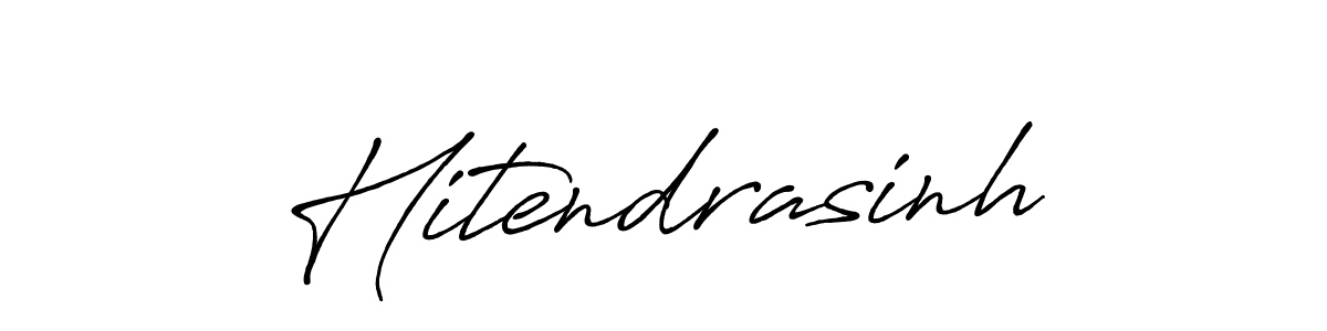 How to make Hitendrasinh signature? Antro_Vectra_Bolder is a professional autograph style. Create handwritten signature for Hitendrasinh name. Hitendrasinh signature style 7 images and pictures png