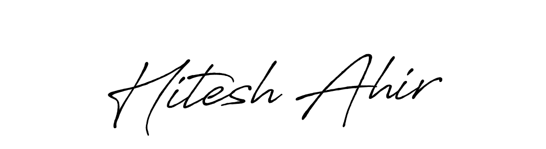 Make a beautiful signature design for name Hitesh Ahir. Use this online signature maker to create a handwritten signature for free. Hitesh Ahir signature style 7 images and pictures png