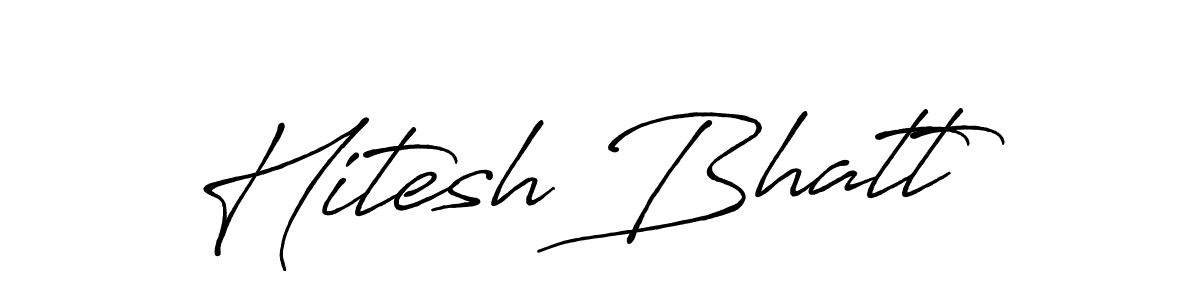 Also You can easily find your signature by using the search form. We will create Hitesh Bhatt name handwritten signature images for you free of cost using Antro_Vectra_Bolder sign style. Hitesh Bhatt signature style 7 images and pictures png