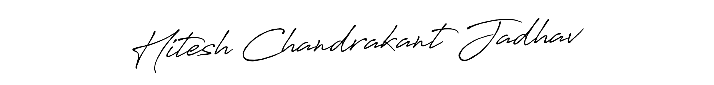 Use a signature maker to create a handwritten signature online. With this signature software, you can design (Antro_Vectra_Bolder) your own signature for name Hitesh Chandrakant Jadhav. Hitesh Chandrakant Jadhav signature style 7 images and pictures png