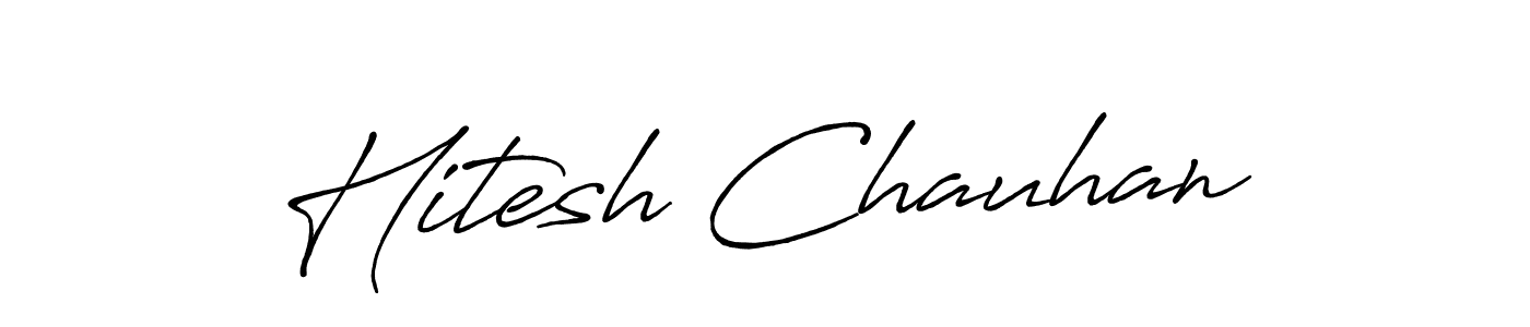 Also You can easily find your signature by using the search form. We will create Hitesh Chauhan name handwritten signature images for you free of cost using Antro_Vectra_Bolder sign style. Hitesh Chauhan signature style 7 images and pictures png