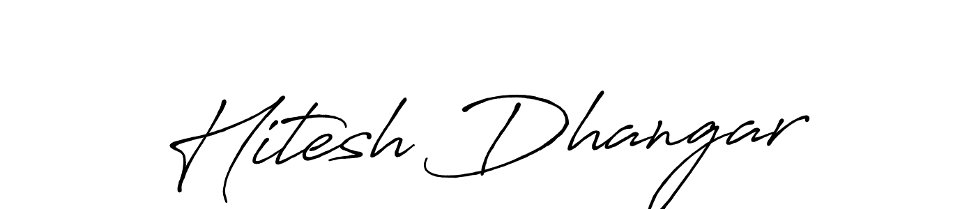 Also You can easily find your signature by using the search form. We will create Hitesh Dhangar name handwritten signature images for you free of cost using Antro_Vectra_Bolder sign style. Hitesh Dhangar signature style 7 images and pictures png