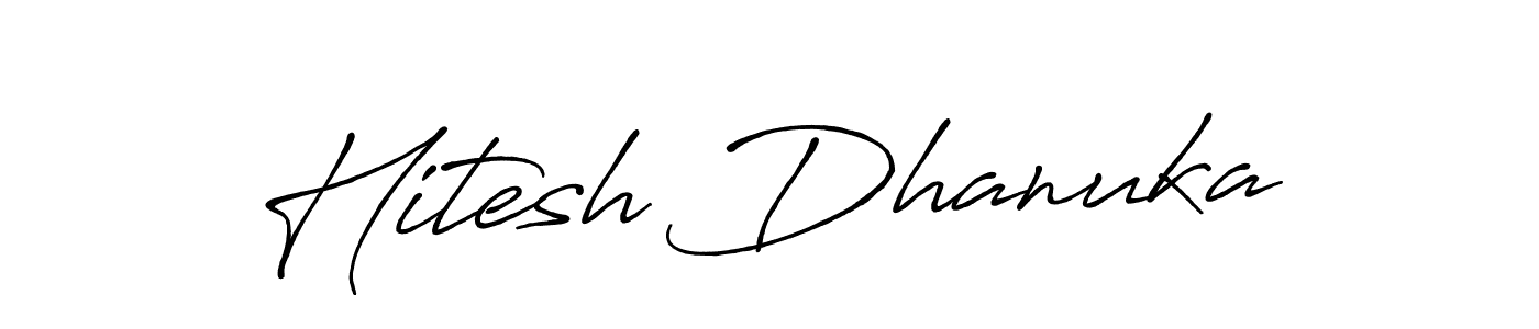 You can use this online signature creator to create a handwritten signature for the name Hitesh Dhanuka. This is the best online autograph maker. Hitesh Dhanuka signature style 7 images and pictures png