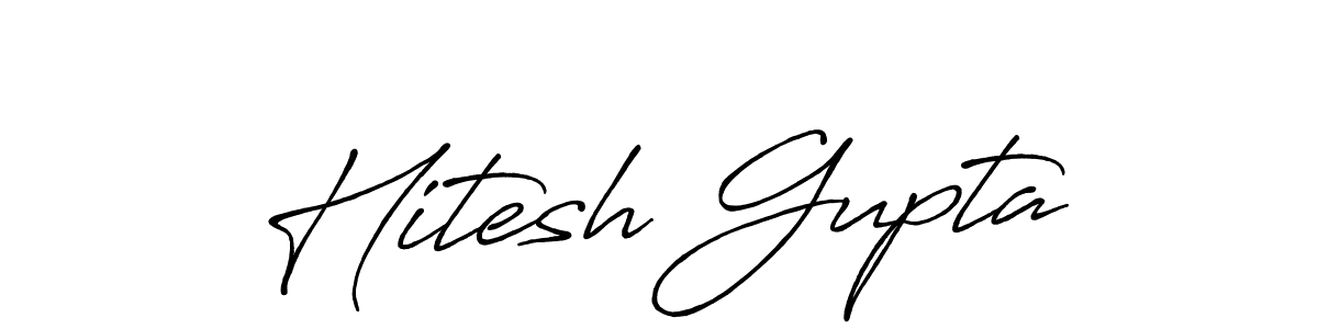 Also You can easily find your signature by using the search form. We will create Hitesh Gupta name handwritten signature images for you free of cost using Antro_Vectra_Bolder sign style. Hitesh Gupta signature style 7 images and pictures png