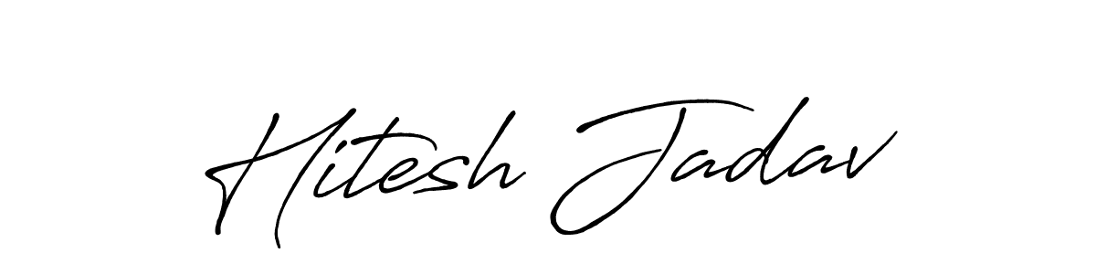 How to Draw Hitesh Jadav signature style? Antro_Vectra_Bolder is a latest design signature styles for name Hitesh Jadav. Hitesh Jadav signature style 7 images and pictures png