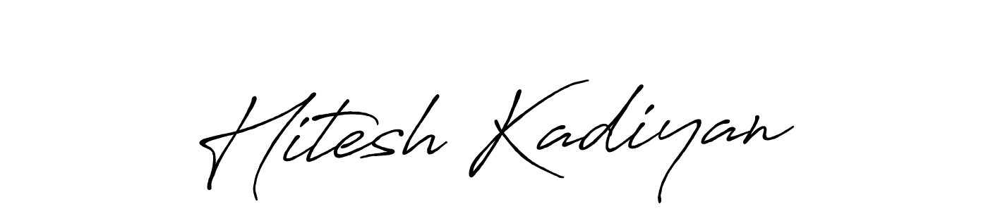 Also we have Hitesh Kadiyan name is the best signature style. Create professional handwritten signature collection using Antro_Vectra_Bolder autograph style. Hitesh Kadiyan signature style 7 images and pictures png