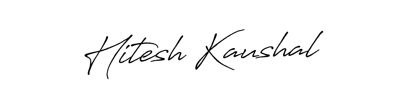 You should practise on your own different ways (Antro_Vectra_Bolder) to write your name (Hitesh Kaushal) in signature. don't let someone else do it for you. Hitesh Kaushal signature style 7 images and pictures png