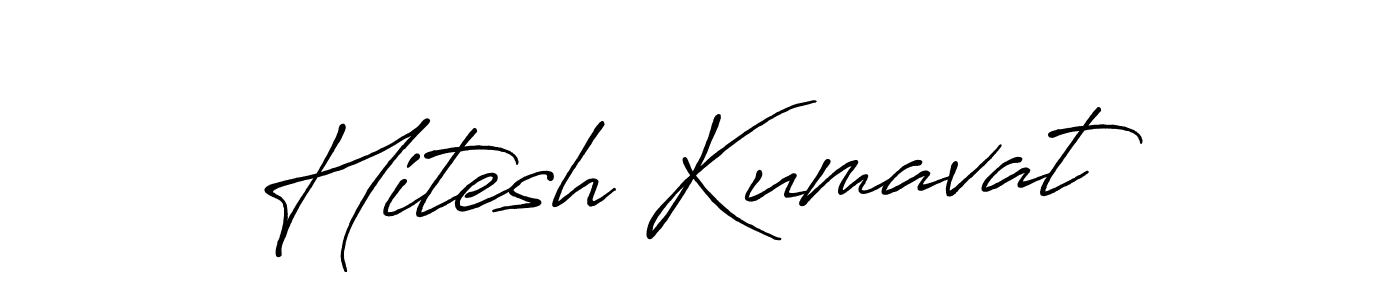Antro_Vectra_Bolder is a professional signature style that is perfect for those who want to add a touch of class to their signature. It is also a great choice for those who want to make their signature more unique. Get Hitesh Kumavat name to fancy signature for free. Hitesh Kumavat signature style 7 images and pictures png
