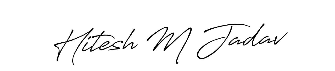 Make a beautiful signature design for name Hitesh M Jadav. Use this online signature maker to create a handwritten signature for free. Hitesh M Jadav signature style 7 images and pictures png