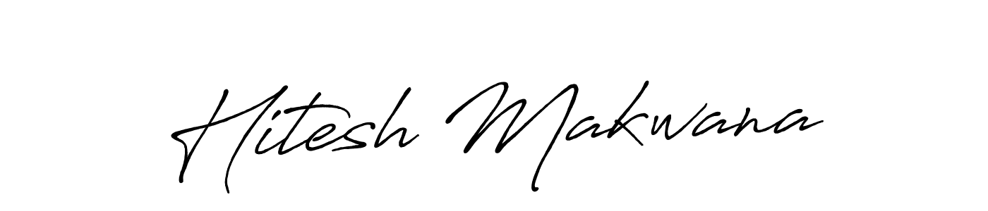 Use a signature maker to create a handwritten signature online. With this signature software, you can design (Antro_Vectra_Bolder) your own signature for name Hitesh Makwana. Hitesh Makwana signature style 7 images and pictures png