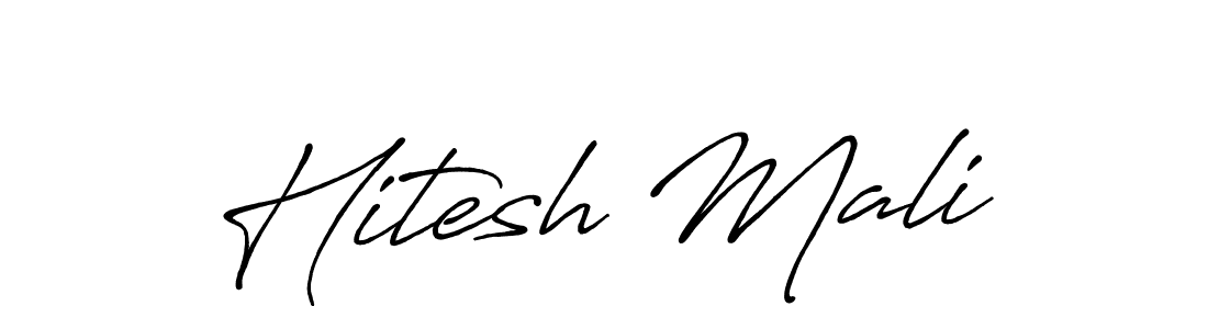 Design your own signature with our free online signature maker. With this signature software, you can create a handwritten (Antro_Vectra_Bolder) signature for name Hitesh Mali. Hitesh Mali signature style 7 images and pictures png