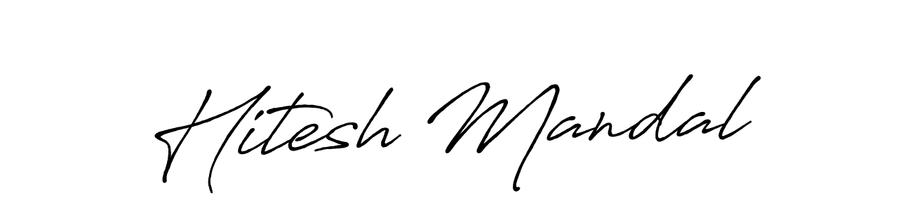 The best way (Antro_Vectra_Bolder) to make a short signature is to pick only two or three words in your name. The name Hitesh Mandal include a total of six letters. For converting this name. Hitesh Mandal signature style 7 images and pictures png