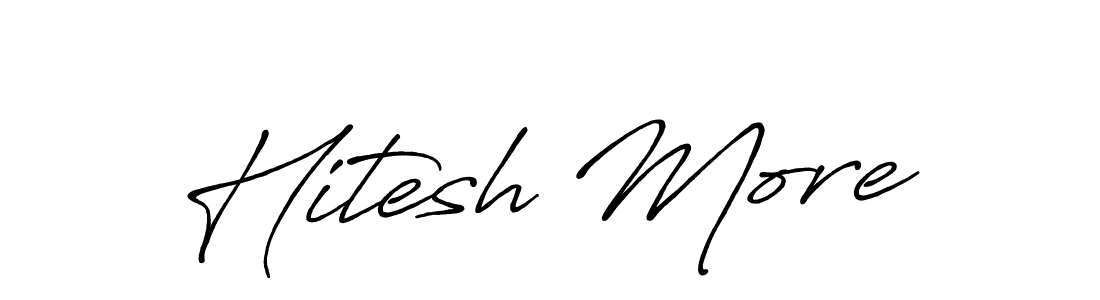 Use a signature maker to create a handwritten signature online. With this signature software, you can design (Antro_Vectra_Bolder) your own signature for name Hitesh More. Hitesh More signature style 7 images and pictures png