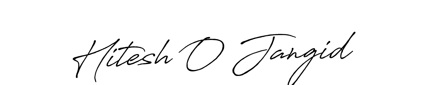 The best way (Antro_Vectra_Bolder) to make a short signature is to pick only two or three words in your name. The name Hitesh O Jangid include a total of six letters. For converting this name. Hitesh O Jangid signature style 7 images and pictures png