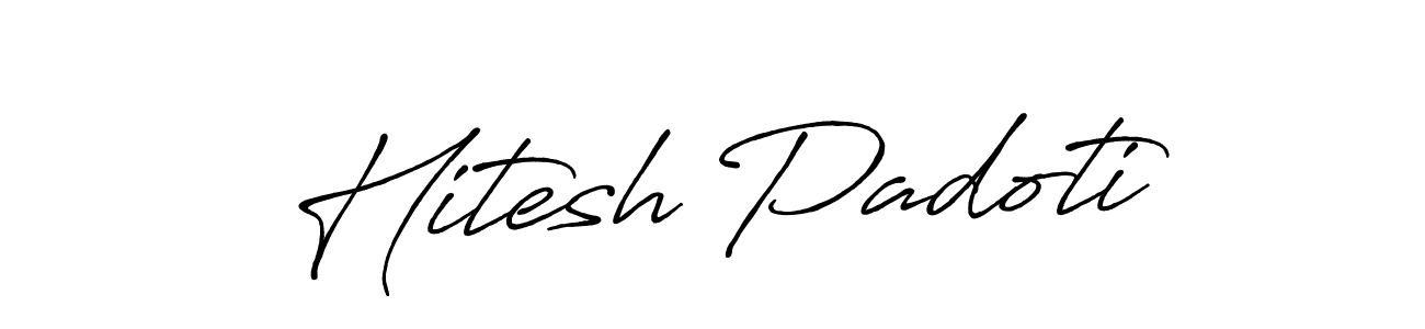 Similarly Antro_Vectra_Bolder is the best handwritten signature design. Signature creator online .You can use it as an online autograph creator for name Hitesh Padoti. Hitesh Padoti signature style 7 images and pictures png