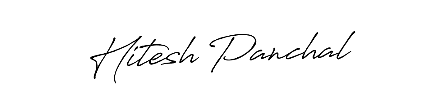 It looks lik you need a new signature style for name Hitesh Panchal. Design unique handwritten (Antro_Vectra_Bolder) signature with our free signature maker in just a few clicks. Hitesh Panchal signature style 7 images and pictures png