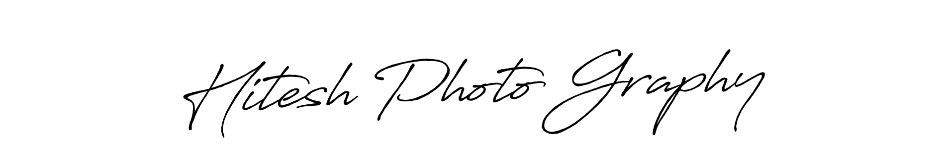 Hitesh Photo Graphy stylish signature style. Best Handwritten Sign (Antro_Vectra_Bolder) for my name. Handwritten Signature Collection Ideas for my name Hitesh Photo Graphy. Hitesh Photo Graphy signature style 7 images and pictures png