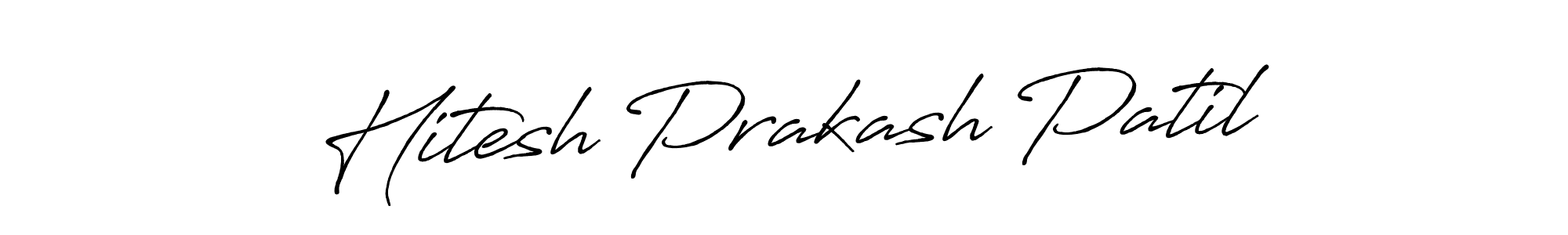 Make a beautiful signature design for name Hitesh Prakash Patil. With this signature (Antro_Vectra_Bolder) style, you can create a handwritten signature for free. Hitesh Prakash Patil signature style 7 images and pictures png