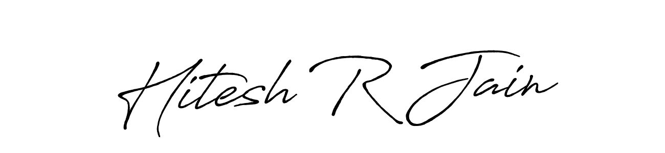 Also we have Hitesh R Jain name is the best signature style. Create professional handwritten signature collection using Antro_Vectra_Bolder autograph style. Hitesh R Jain signature style 7 images and pictures png